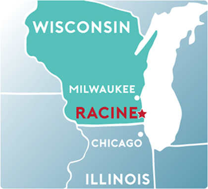 City of Racine map